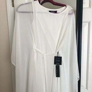 NWT Lulus White Caftan Tie Dress